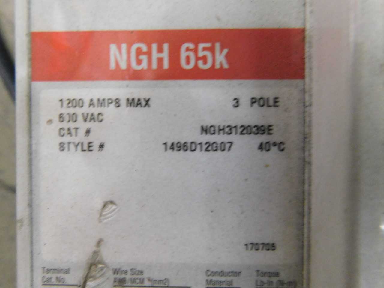 Lot of 1 NGH Breaker - CIRCUIT BREAKERS