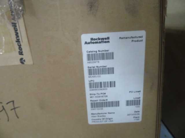 Rockwell Automation Part # 8520-MTB2 (2) Lot - MISCELLANEOUS