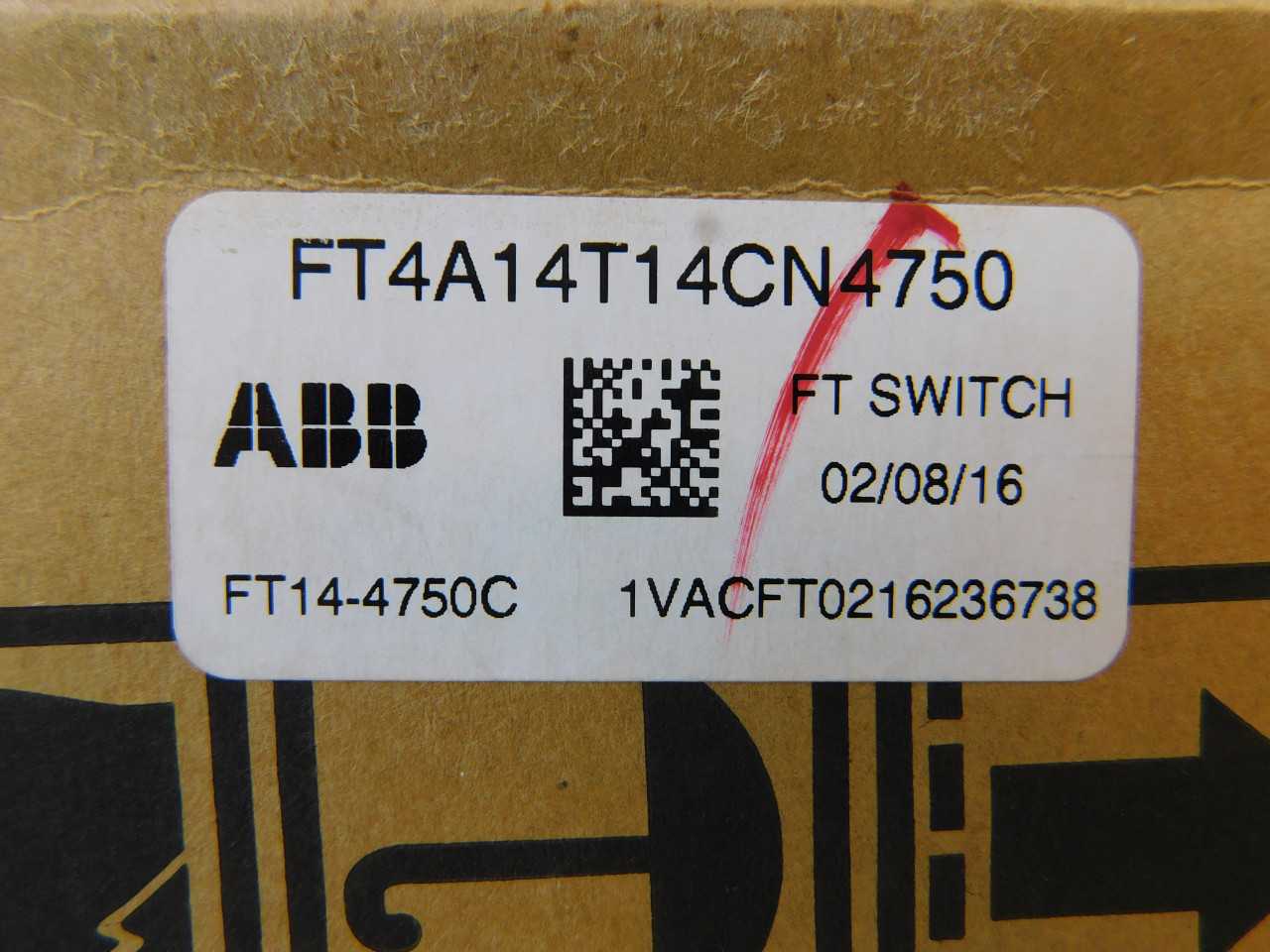 Quantity 1 of ABB NSB FT4A14T14CN4750 Switch - AUTOMATION & CONTROLS