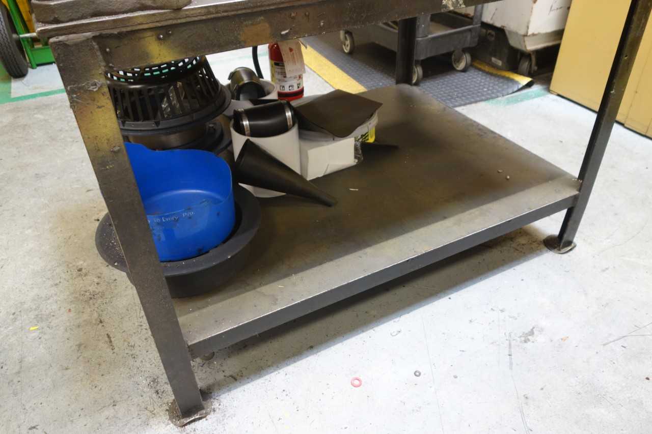 Steel work table with Wilton 5" vise, other contents exluded - PLANT & FACILITY
