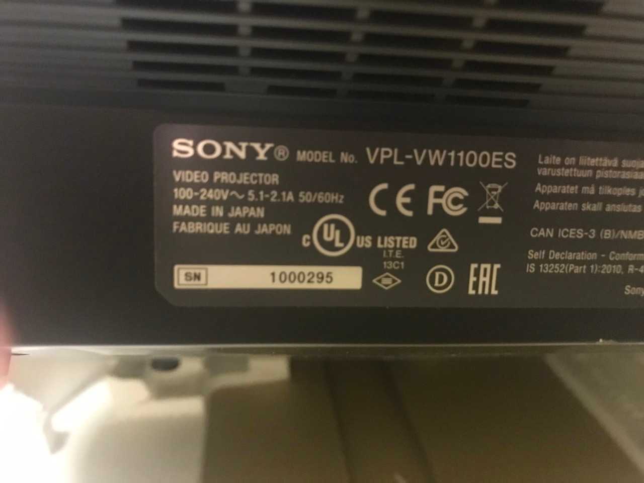 Sony Projector VPL-VW1100ES - Ex Demo - MISCELLANEOUS
