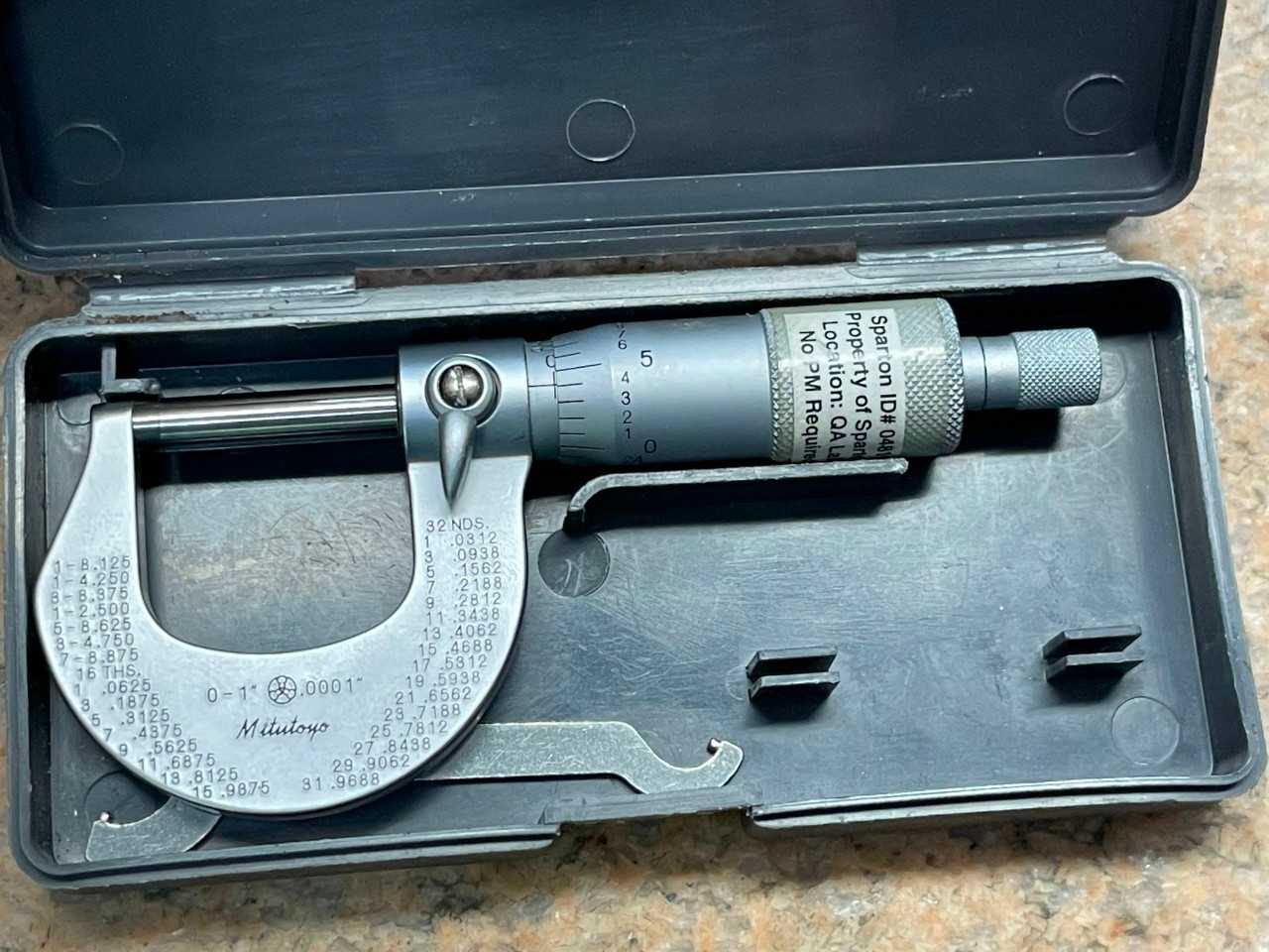 Mitutoyo 0-1" Outside Mic - ELECTRIC POWER TOOLS