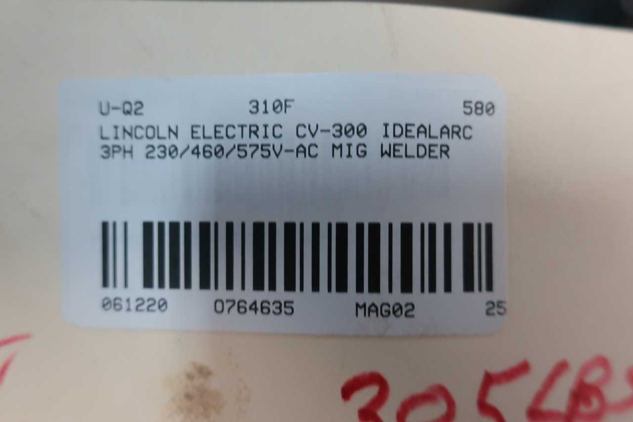 LINCOLN ELECTRIC CV-300 IDEALARC 3PH 230/460/575V-AC MIG WELDER - WELDING EQUIPMENT