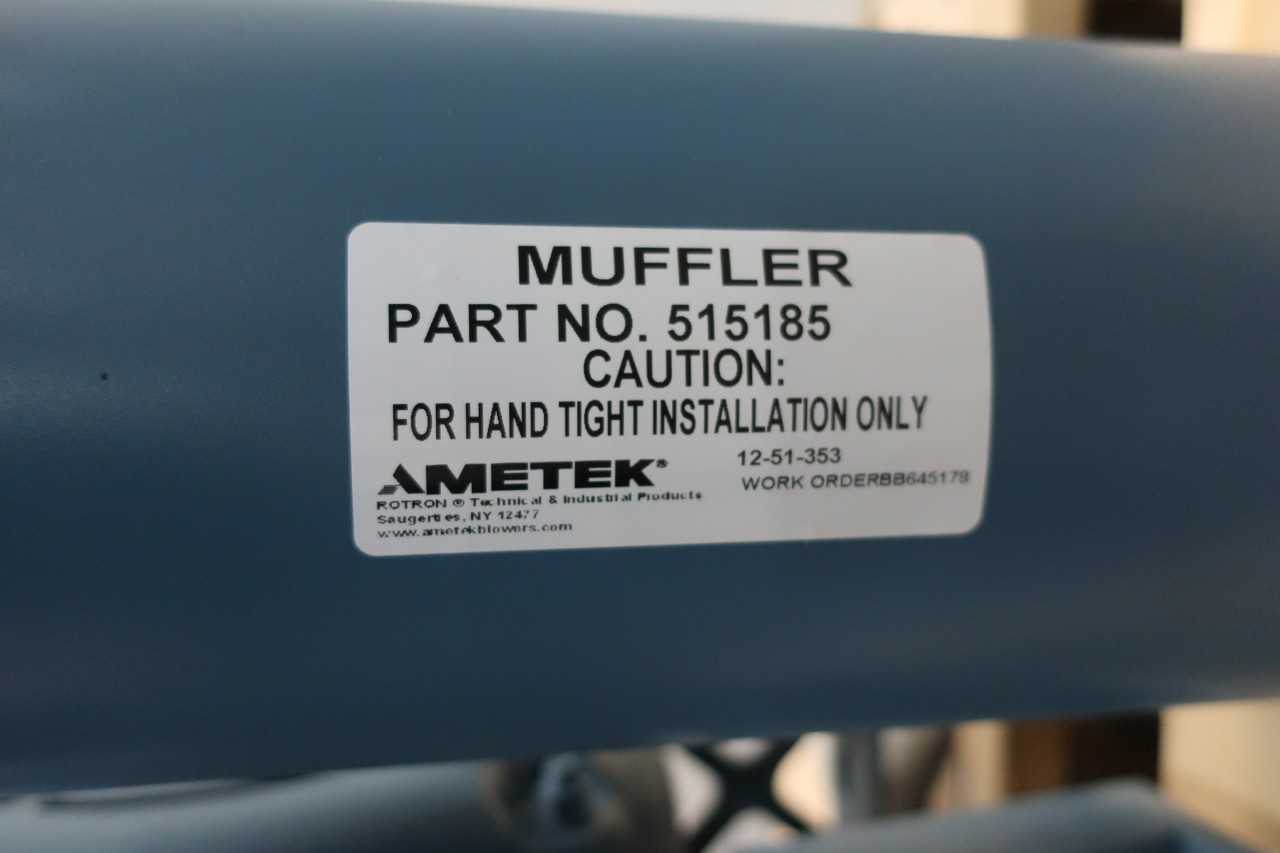 AMETEK DR1233BH72W 081375 REGENERATIVE BLOWER 300CFM 4IN NPT 460V-AC D602810 - REGENERATIVE BLOWER