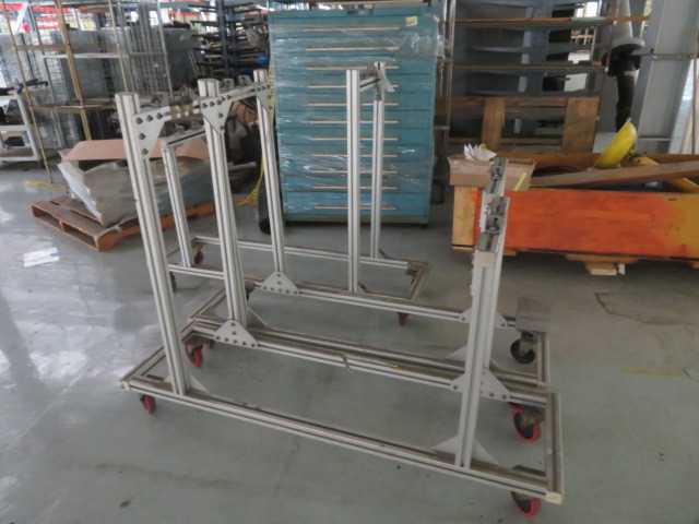 Aluminum Carts on Wheels (3) lot - MISCELLANEOUS