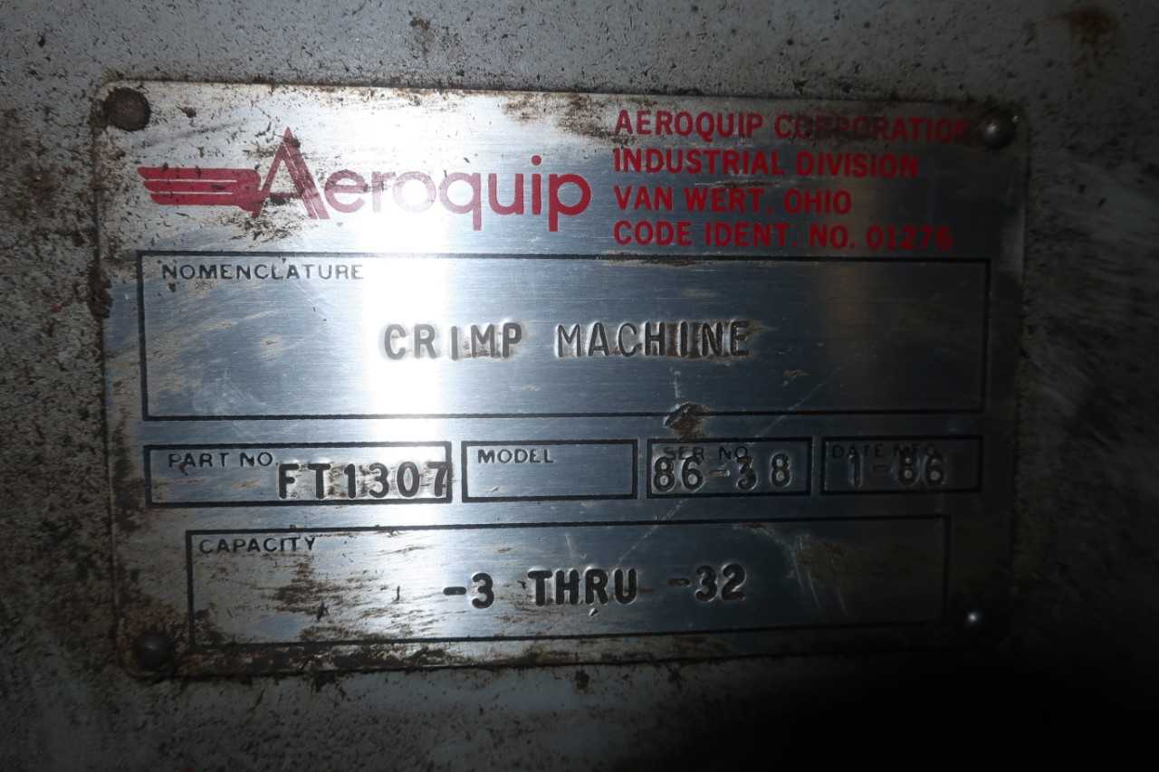 AEROQUIP CRIMP MACHINE FT1307 - ELECTRIC POWER TOOLS