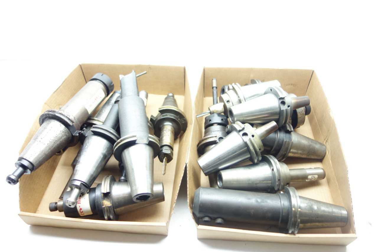 LOT OF ASSORTED CAT50 TOOL HOLDERS- ERICKSON - ELECTRIC POWER TOOLS
