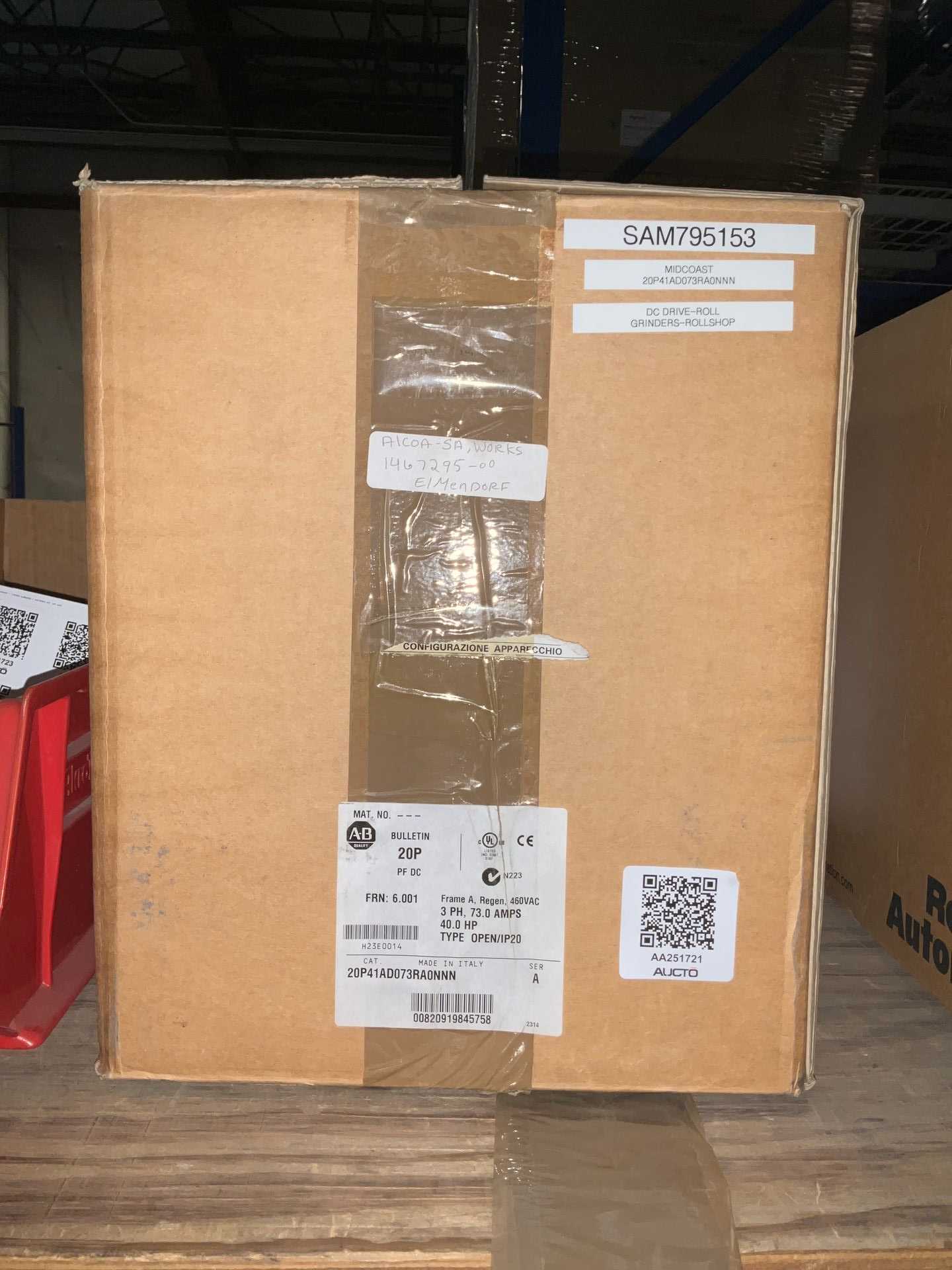 ALLEN BRADLEY CO 20P41AD073RA0NNN DC DRIVE - DC DRIVES ALLEN BRADLEY CO 20P41AD073RA0NNN DC DRIVE - DC DRIVES