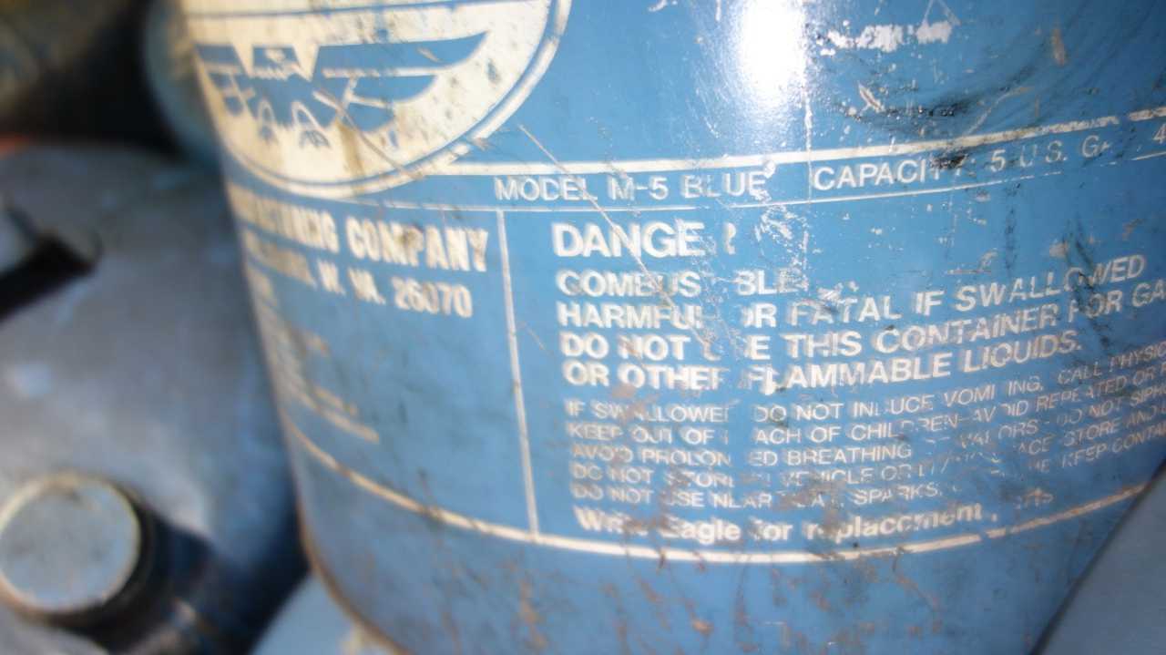 LOT OF ASSORTED EMPTY KEROSINE-OIL CANS, 5 GALLON, EAGLE - MISCELLANEOUS