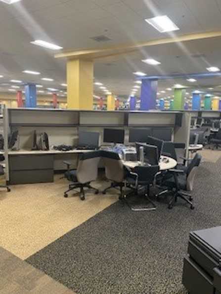 Quad Desk Set (seats 2 people on each side - includes walls) - PLANT & FACILITY