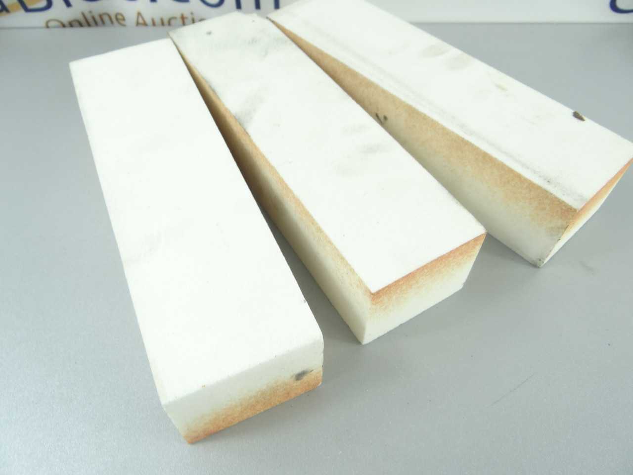 Lot of 3 NEW Large White Abrasive Stones - GRINDING WHEELS