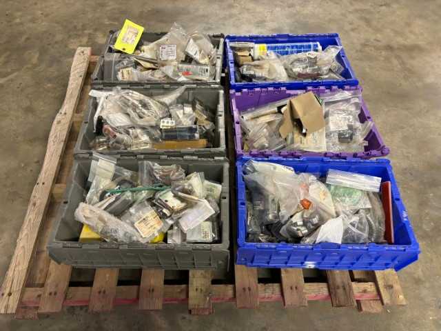 BULK LOT OF MRO & METALWORKING PARTS, WELDING, MACHINING TORCH PARTS - QTY 6 BINS - WELDING EQUIPMENT