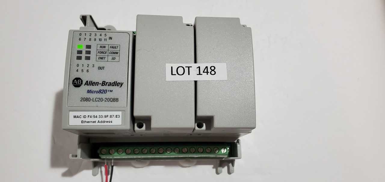 Allen Bradley Micro 820 2080-LC20-20QBB PLC - AUTOMATION & CONTROLS Allen Bradley Micro 820 2080-LC20-20QBB PLC - AUTOMATION & CONTROLS
