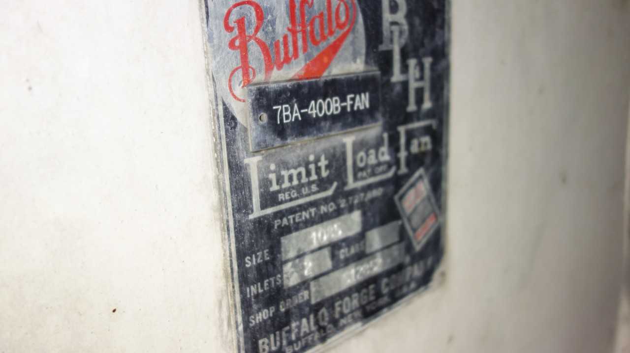 BUFFALO FORGE BLH S12852 LIMIT LOAD FAN - TEMPERATURE CONTROL COMPONENTS