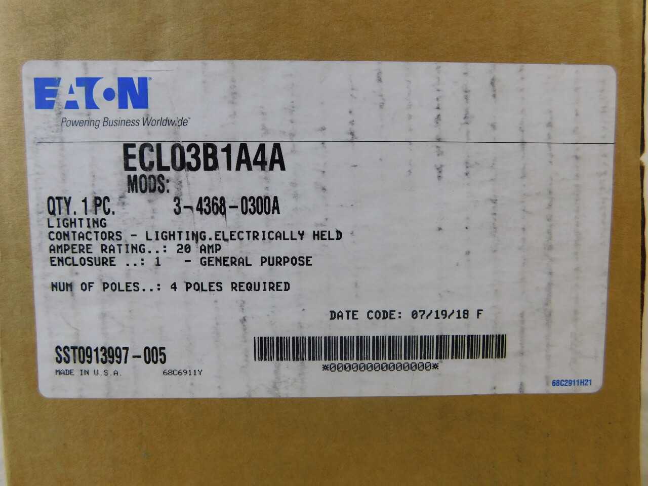 Quantity of 3x ECL03B1A4A Enclosed Contactors - CONTACTORS