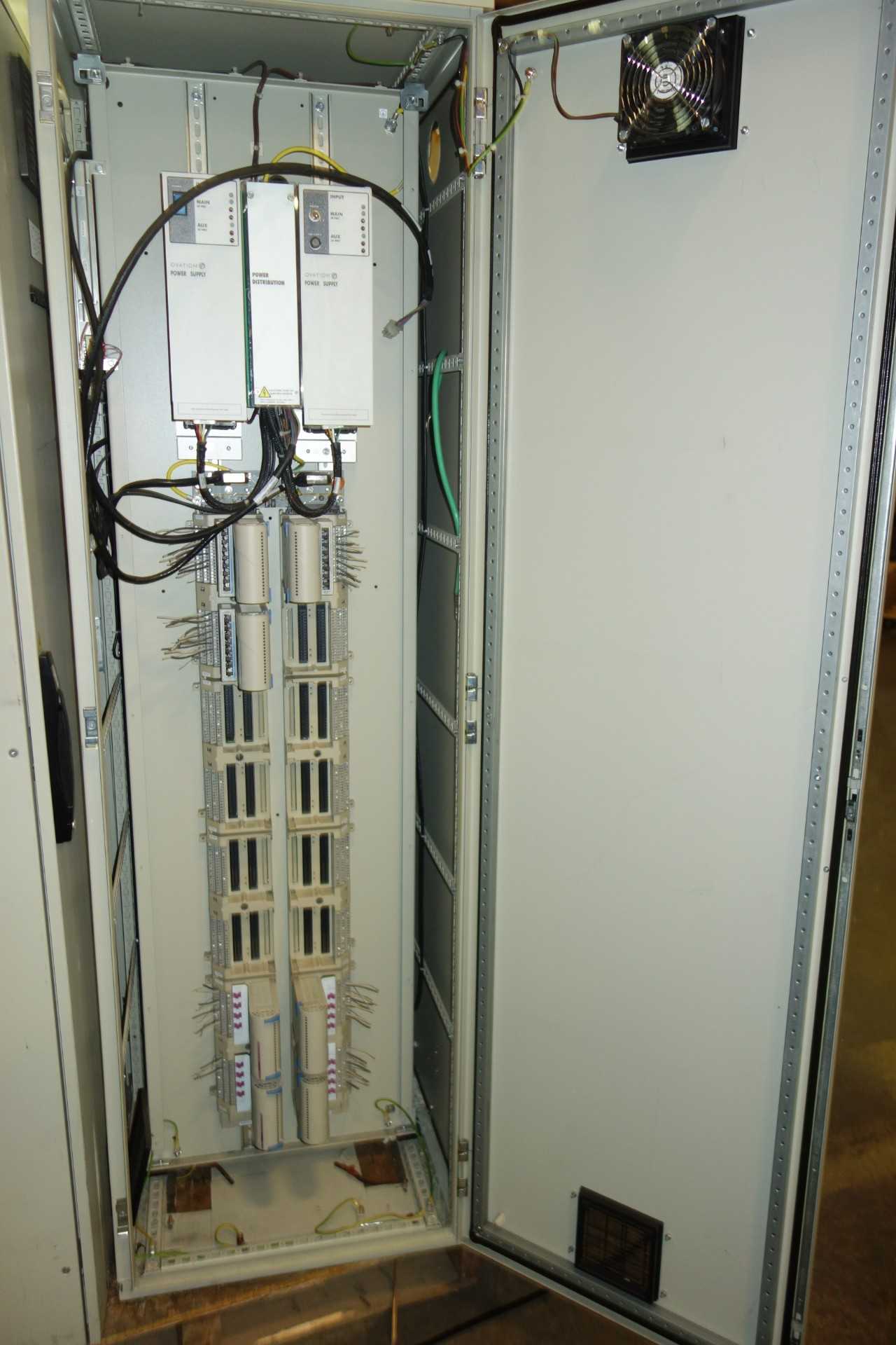 HOFFMAN ENCLOSURE 23X24X80 WITH ASSORTED OVATION COMPONENTS - INDUSTRIAL PARTS