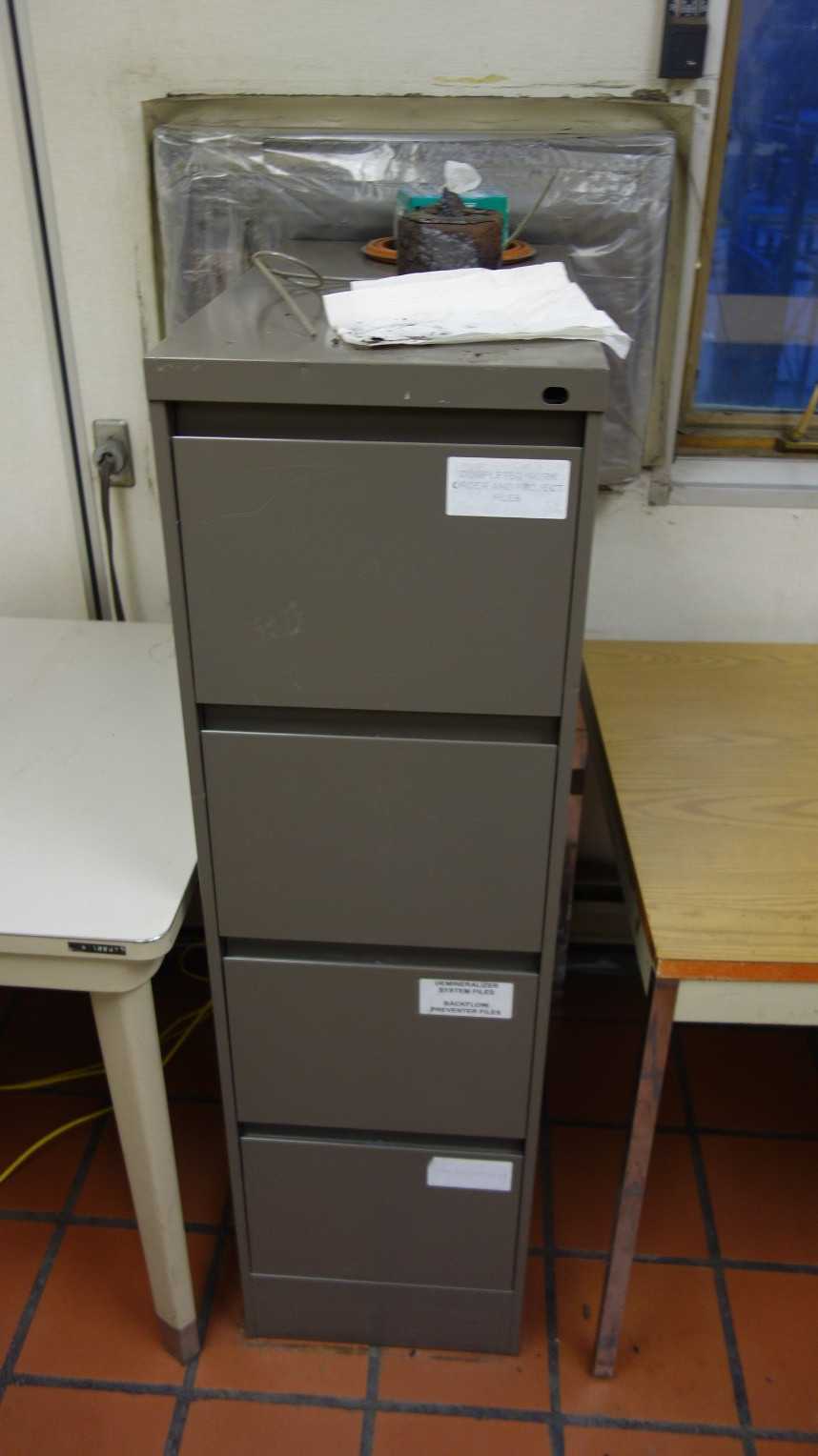 LOT OF FURNITURE, DESK, TABLE, 4-DRAWER CABINET - PLANT & FACILITY