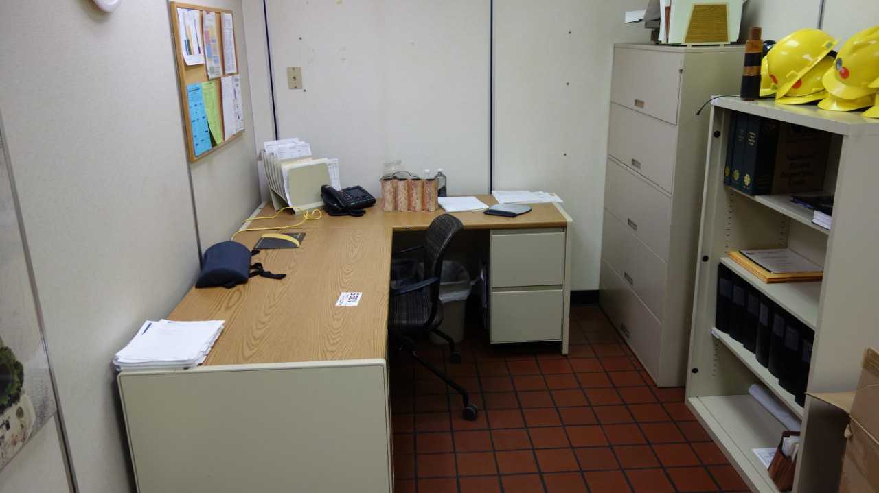 LOT OF FURNITURE, DESK, CHAIR, CABINET - PLANT & FACILITY
