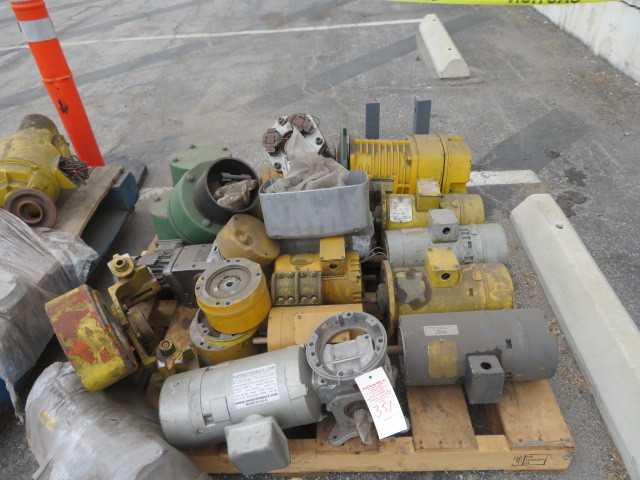 Miscellaneous Items, motors, crane parts, LOT - MISCELLANEOUS