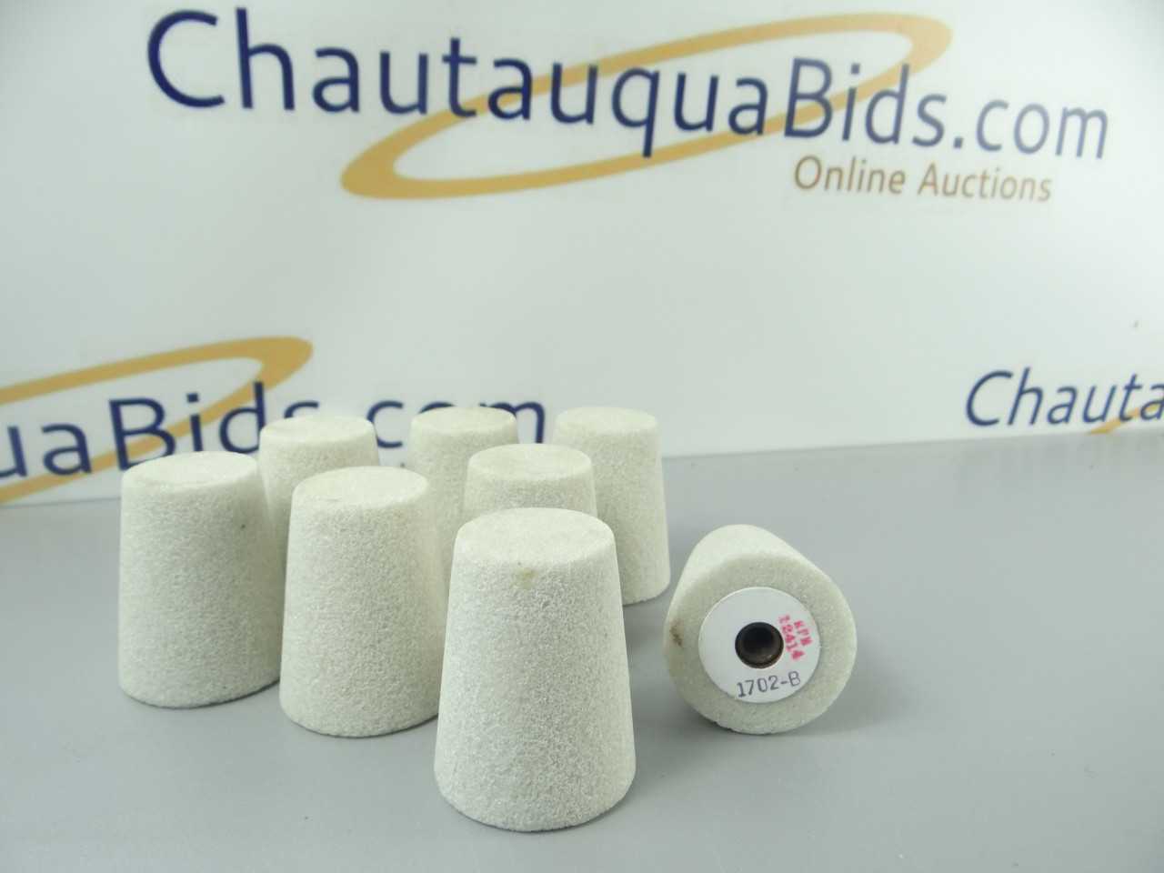 Lot of 8 NEW Type 17 Cone White Grinding Wheels WA36 OV - GRINDING WHEELS