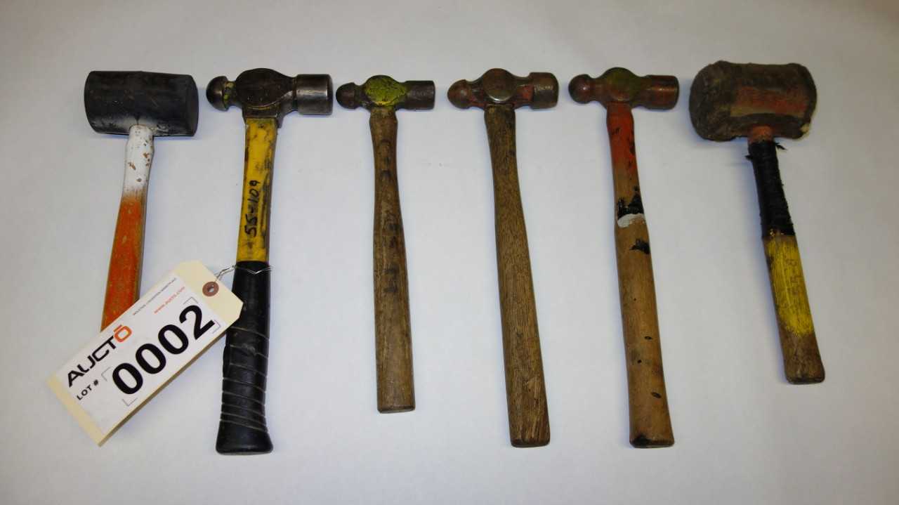 LOT OF 6 ASSORTED HAMMERS - HAND TOOLS