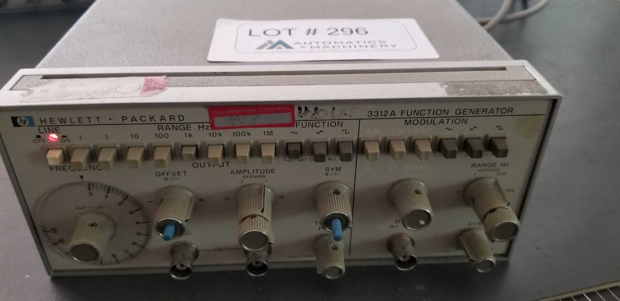HP 3312A Function Generator - METAL INSPECTION EQUIPMENT HP 3312A Function Generator - METAL INSPECTION EQUIPMENT