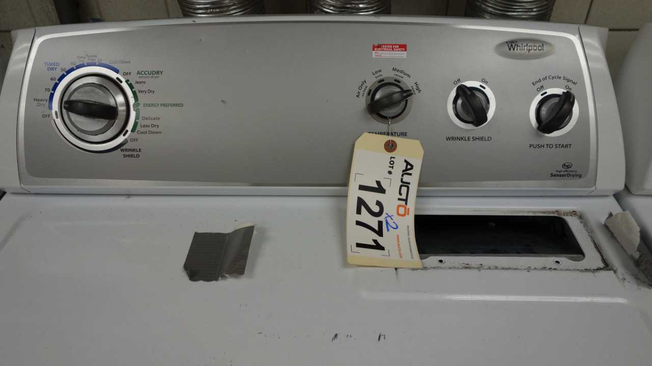 LOT OF 2 WHIRLPOOL CLOTHES DRYERS - ELECTRIC POWER TOOLS