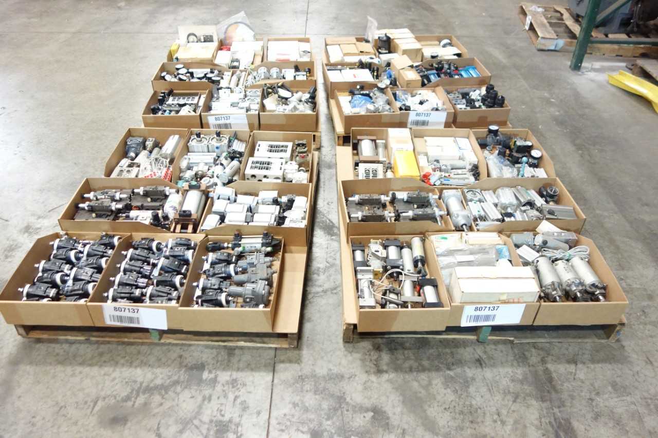 4 PALLETS OF PNEUMATIC PARTS AND ACCESSORIES - PNEUMATIC POWER TOOL