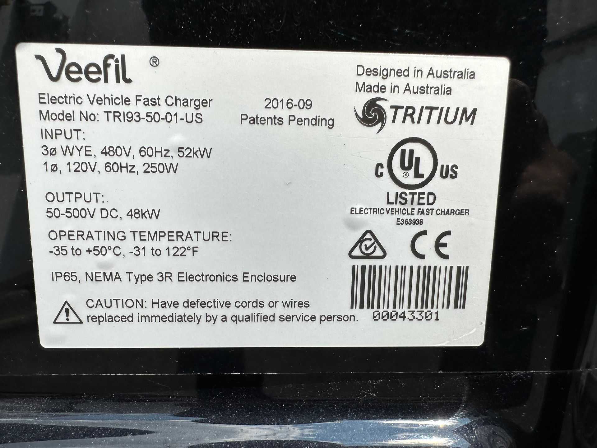 BULK LOT OF 2016 CHARGEPOINT ELECTRIC VEHICLE FAST CHARGER QTY 2 - POWER GENERATORS
