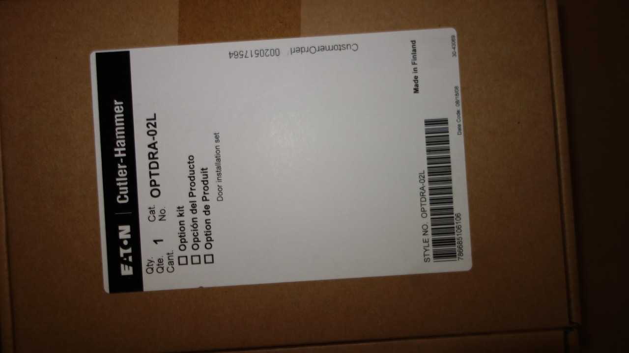1 PALLET OF EATON CUTLER HAMMER OPTDRA-02L DRIVE OPTION KITS - MOTOR DRIVES