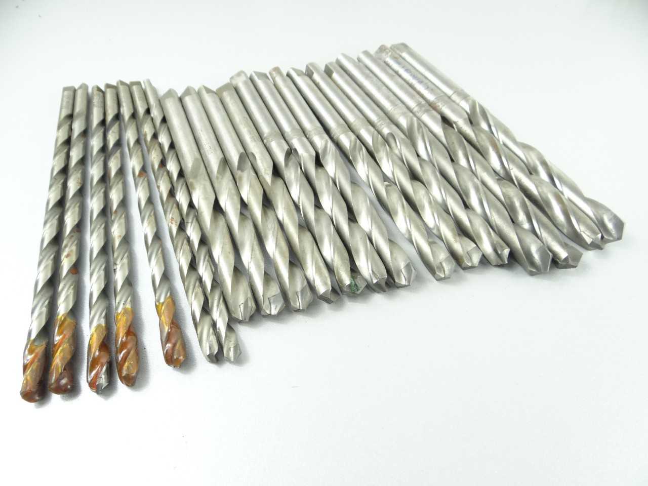 Lot of 21 Carbide Tipped Tang Shank Drills - MACHINING EQUIPMENT PARTS