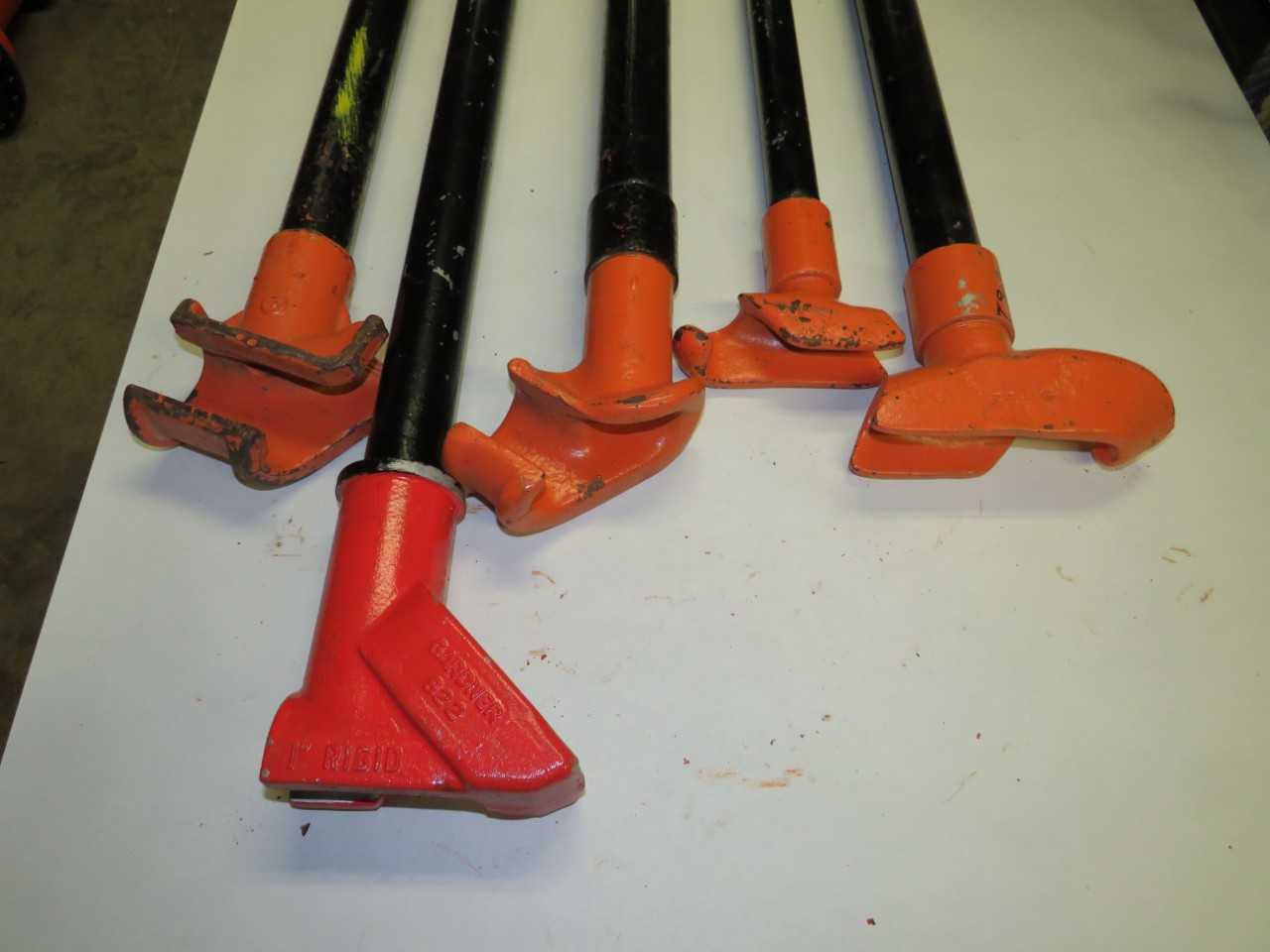 LOT OF 5 ASSORTED CONDUIT BENDER HICKEY - GREENLEE, RIDGID - HAND TOOLS