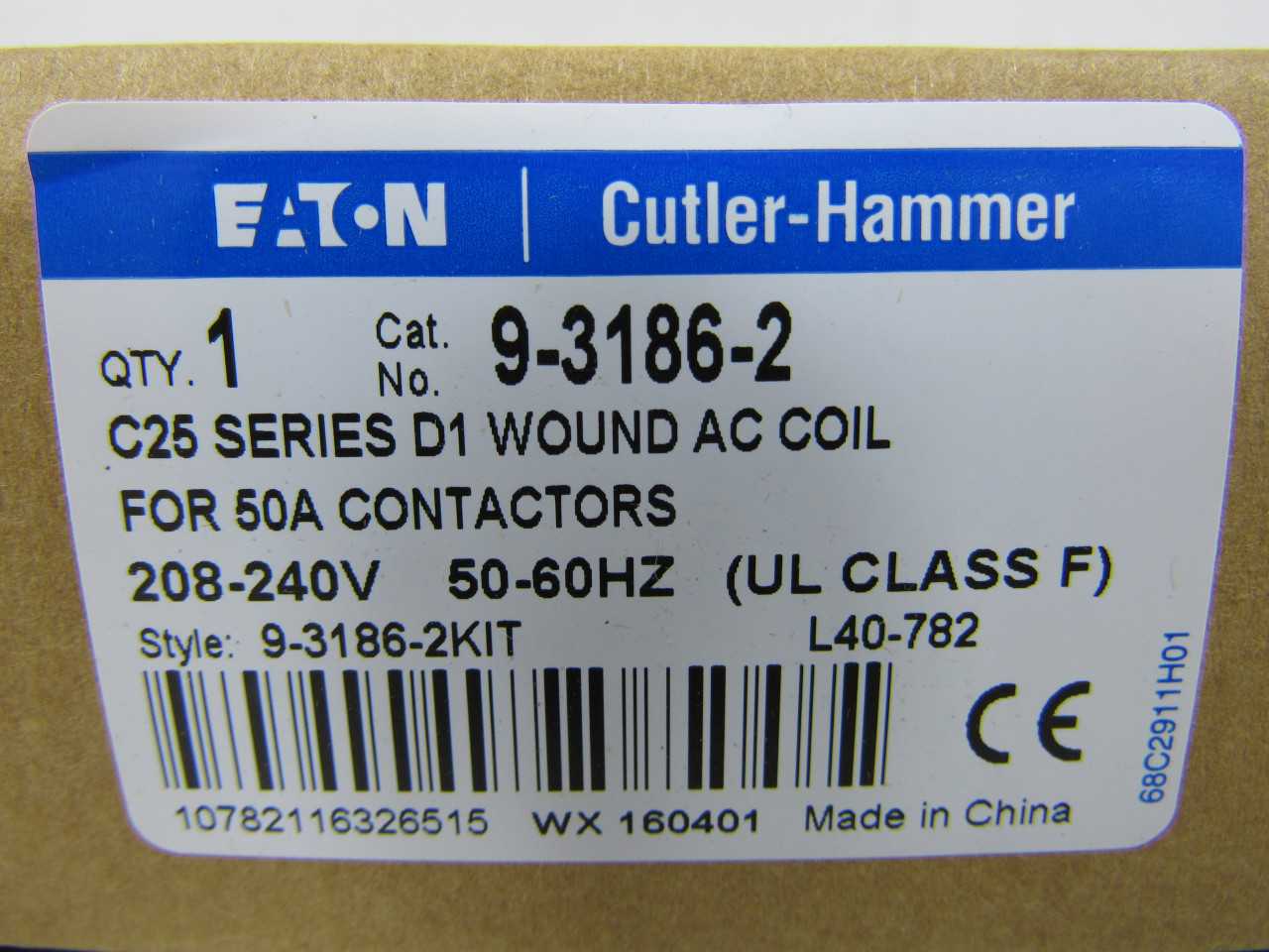 Quantity 100 of Eaton 9-3186-2 Coil 240V - ELECTRICAL COMPONENTS