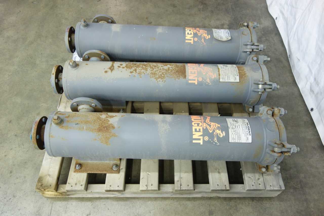 LOT OF 3 NUGNET 1577-4LB-SN-CC SPRING LOADED FILTER HOUSINGS - PROCESS EQUIPMENT