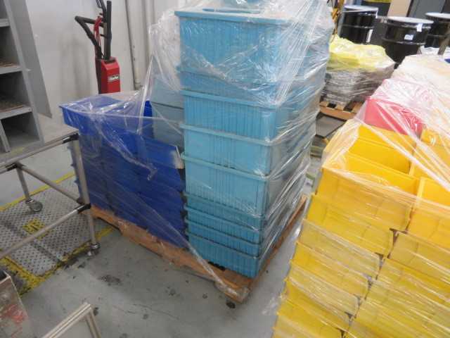 Plastic Parts Holders (2) pallets and (2) on racks, (lot) - MISCELLANEOUS