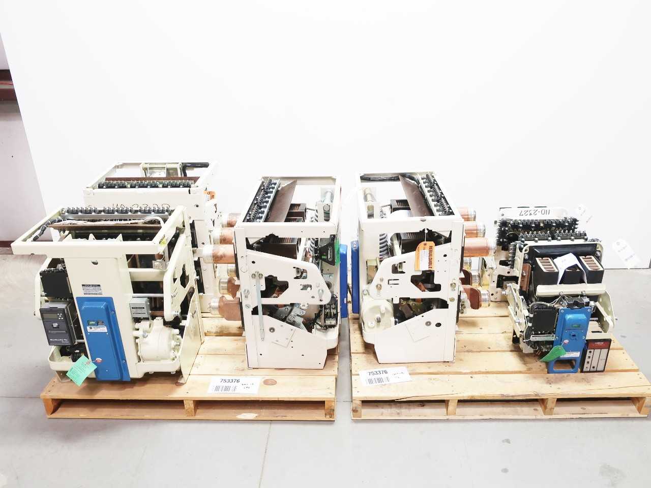 LOT OF 6 GE AK-25, AK-50 AND AK-75 LOW VOLTAGE POWER CIRCUIT BREAKERS - CIRCUIT BREAKERS