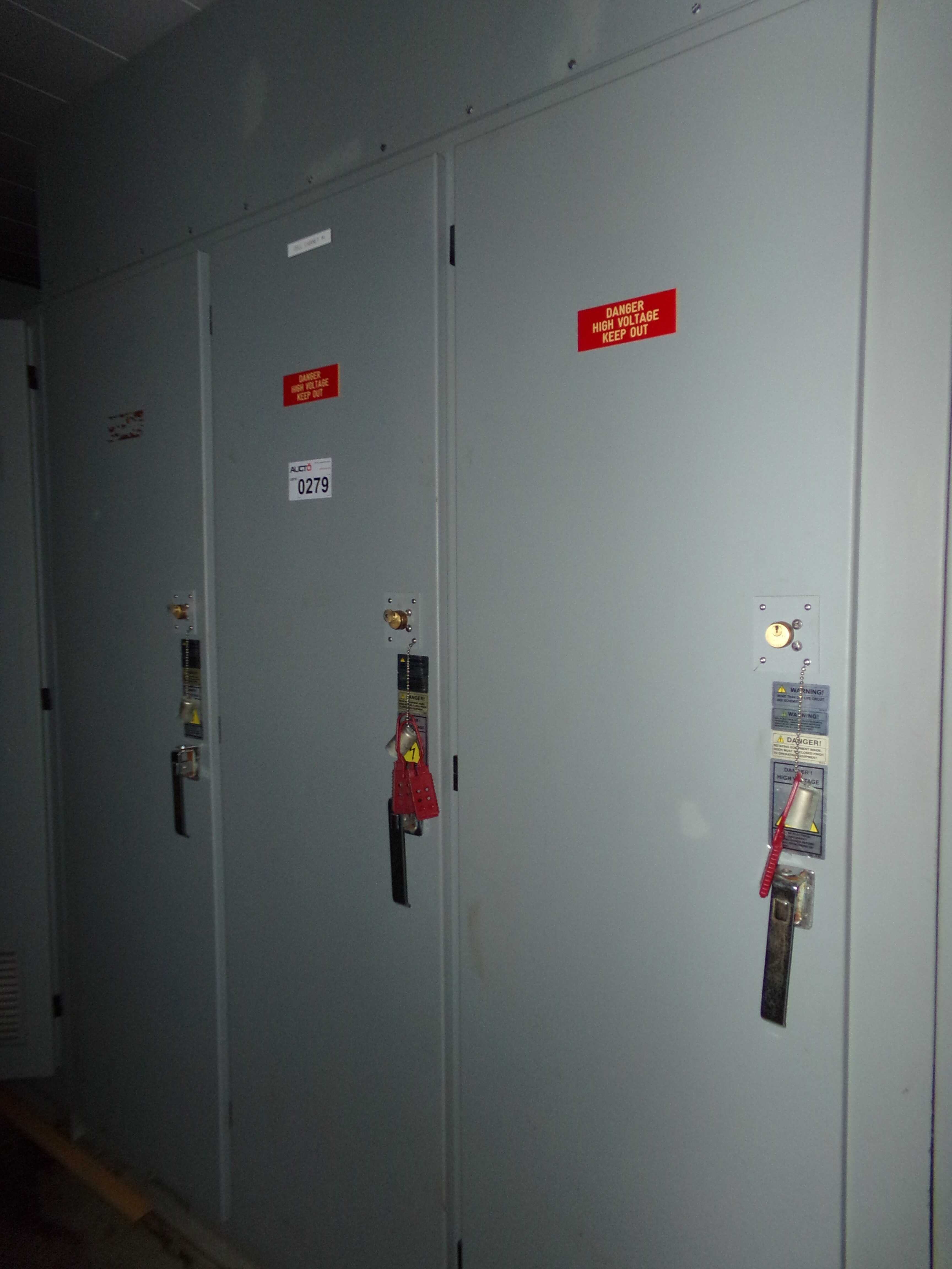 SIEMENS CELL CABINET #1S, 3 SECTIONS - ELECTRICAL COMPONENTS