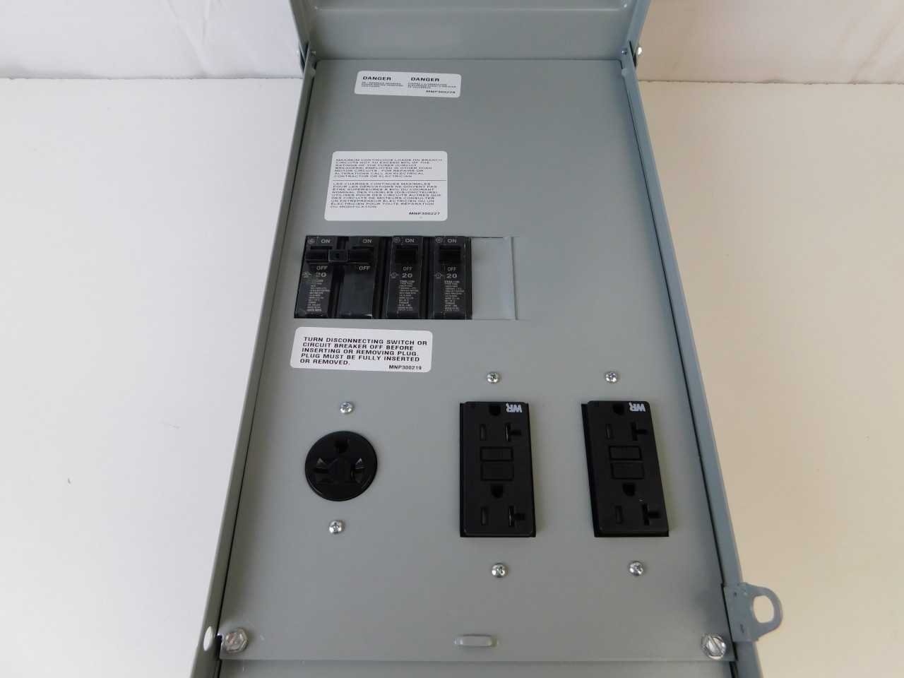 Quantity 2 of Midwest U038C010 Power Outlet Panel Outdoor 100A - ELECTRICAL COMPONENTS