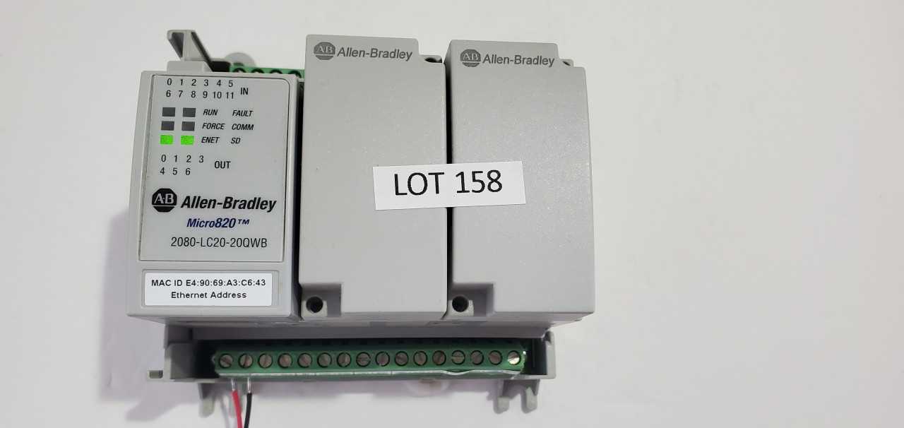 Allen Bradley Micro 820  2080-LC20-20QWB PLC - AUTOMATION & CONTROLS