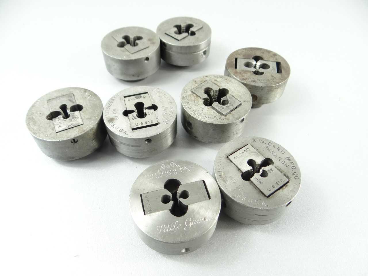 8pc Lot of Adjustable Threading Dies and Holders - MISCELLANEOUS