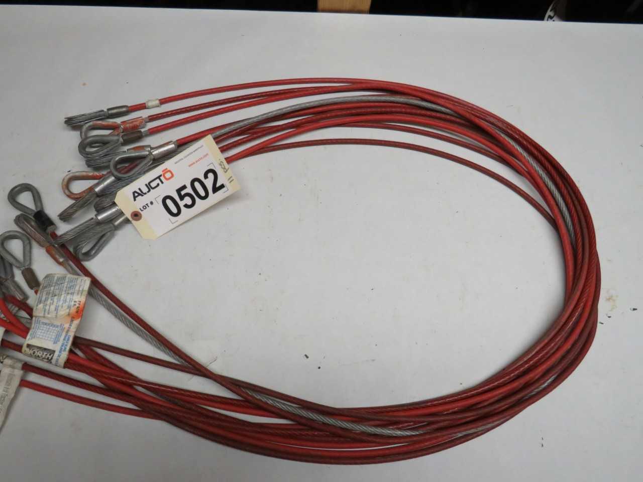LOT OF 11 ASSORTED NORTH 6' CABLE SLINGS FP02/6' - HAND TOOLS