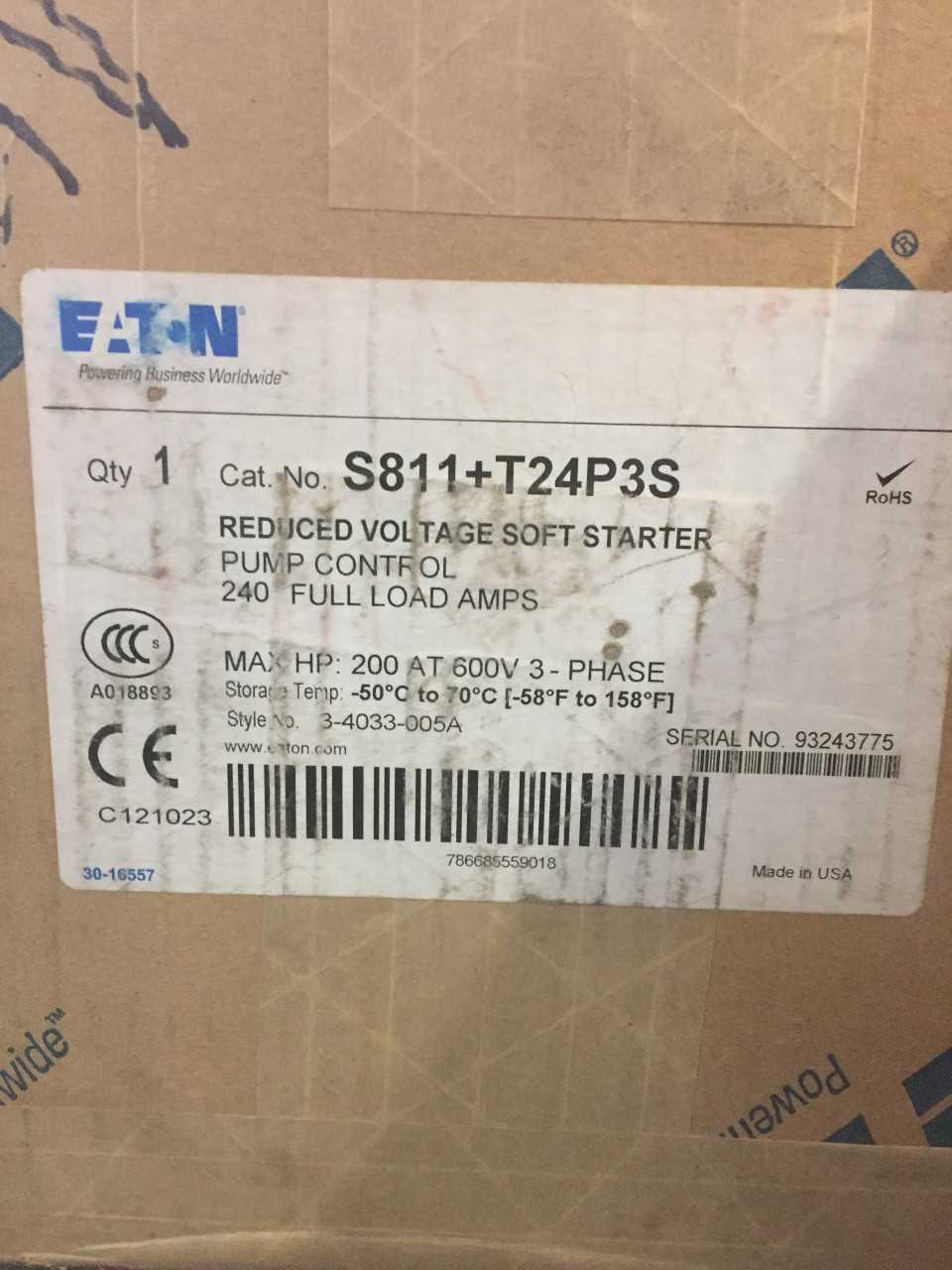 Eaton Reduced Voltage Soft Starters - MOTOR STARTERS