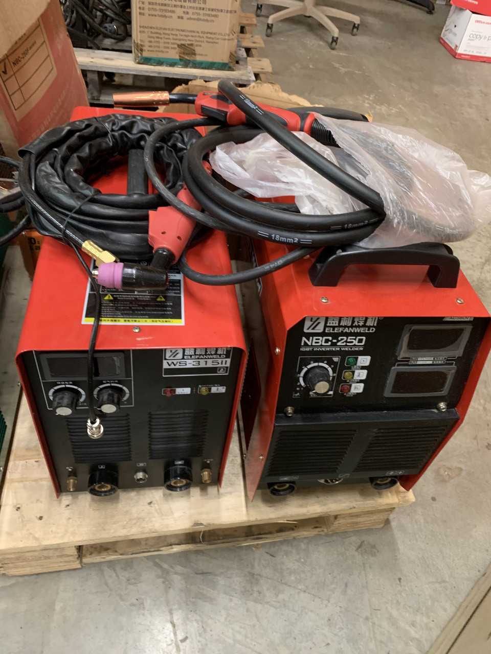 LOT OF 2 NEW ELEFANWELD INVERTER WELDERS WS-315II AND NBC-250 - MISCELLANEOUS