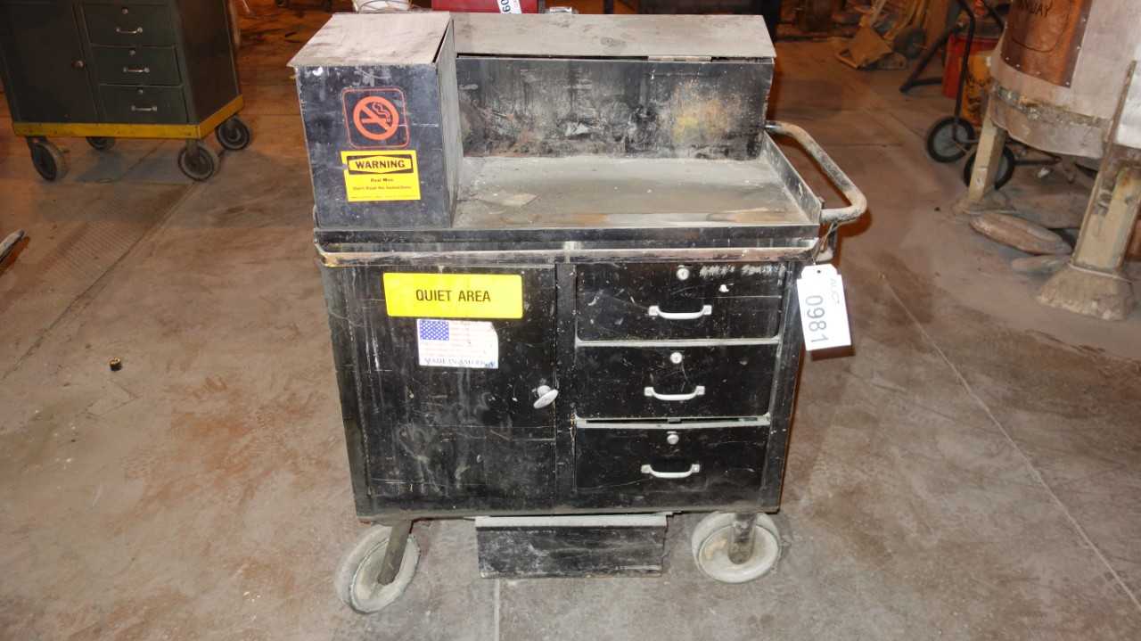 CONTROL TECHNIQUES 4 DRAWER MOBILE TOOL STATION CART - TOOL STORAGE