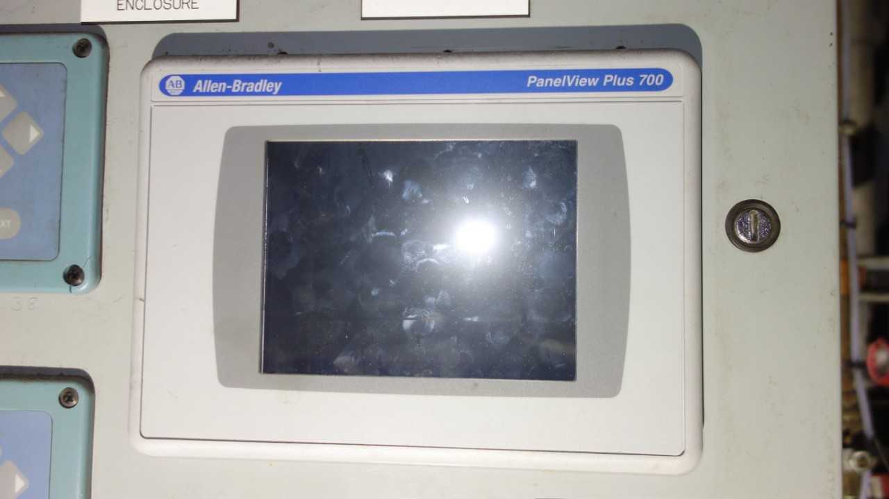 DEMINERALIZER CONTROL PANEL W/ 2X THORNTON 200CR METER, ALLEN BRADLEY 1747-L541 CONTROLLER MODULE RACK, 2711P-RP8A PANELVIEW PLUS 700 - AUTOMATION & CONTROLS