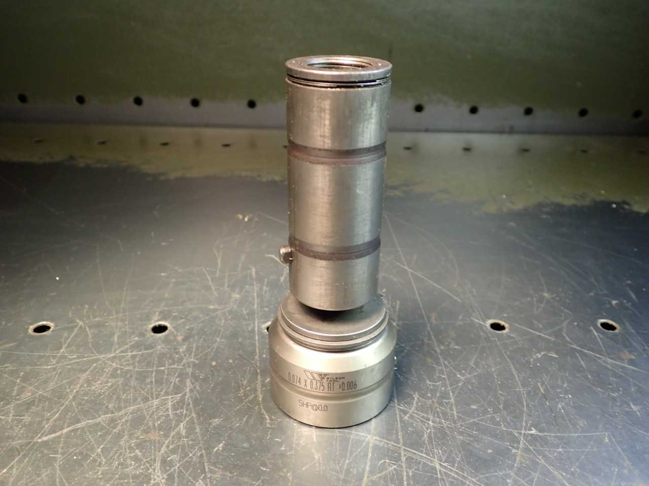 Wilson Tool .074" x .375 Rectangular Turret Punch Die & Stripper Set 1-7/8" Base - MACHINING ACCESSORIES & TOOLING