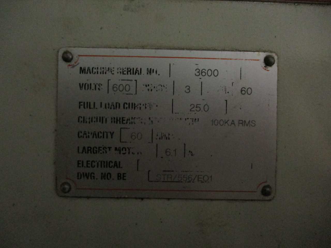 2001 BALANCE ENGINEERING STR-556-ED1 VERTICAL STATIC ROTATING BALANCER - MACHINE TOOLING