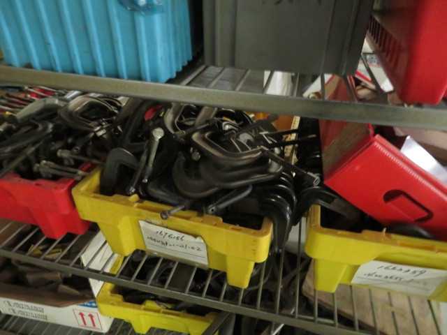 Cart full of C Clamps - ELECTRIC POWER TOOLS