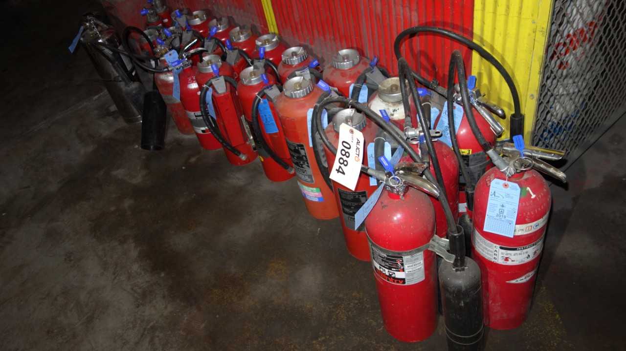 LOT OF 23 FIRE EXTINGUISHERS - MISCELLANEOUS