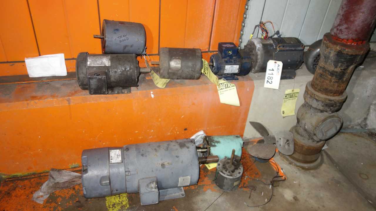 LOT OF 9 ELECTRIC MOTORS - ELECTRIC MOTORS